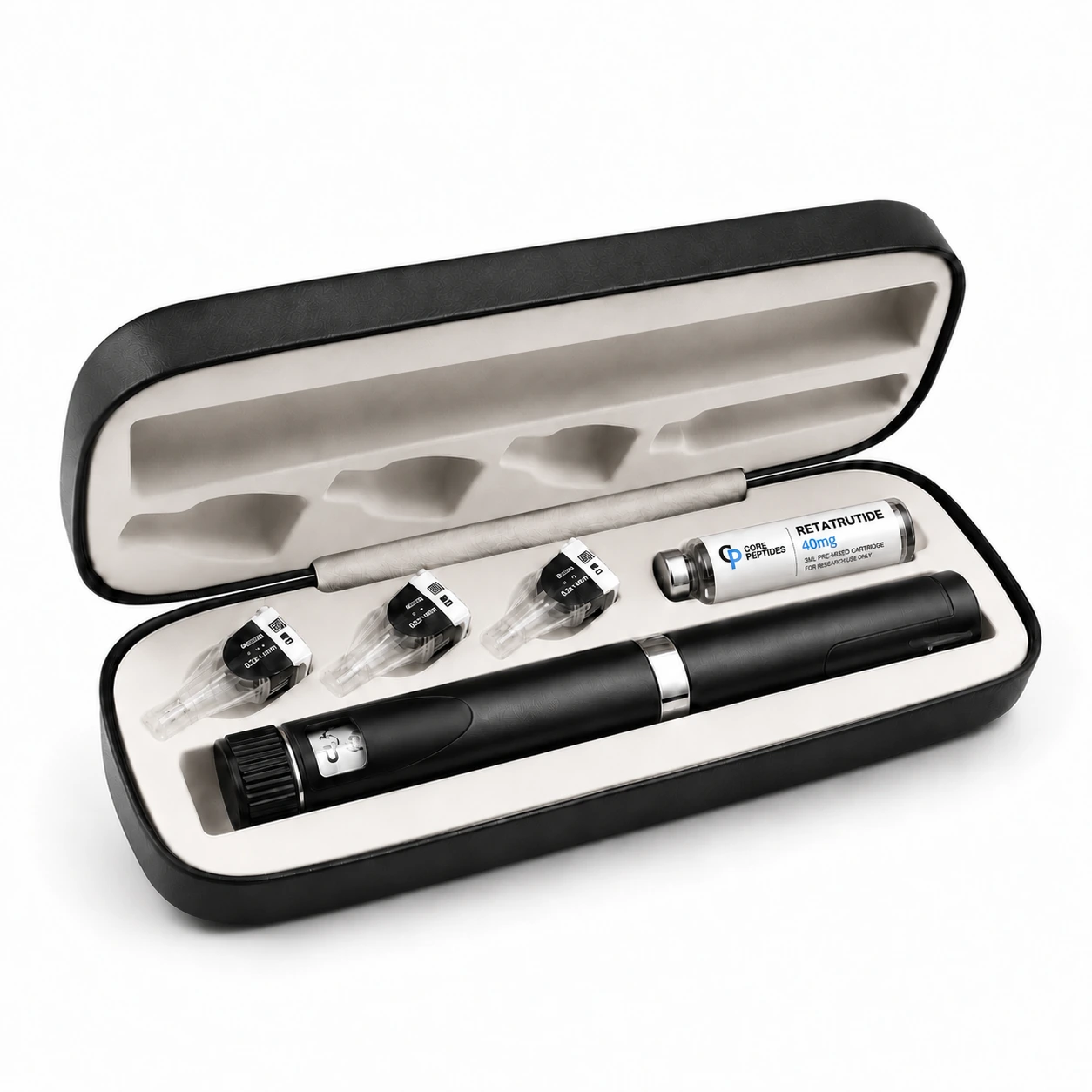 Core Peptides Retatrutide 40mg pen kit with cartridge and case