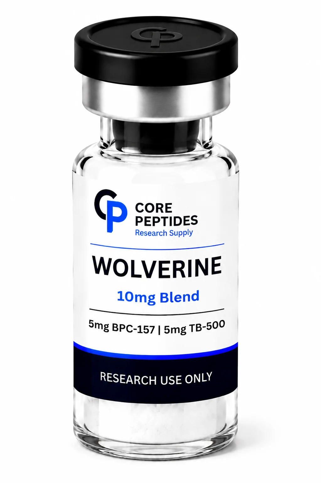 Core Peptides BPC157 TB500 Wolverine 10mg research vial and carton