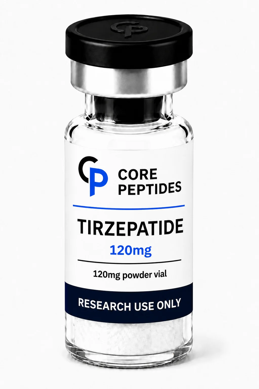 Core Peptides Tirzepatide 120mg powder vial